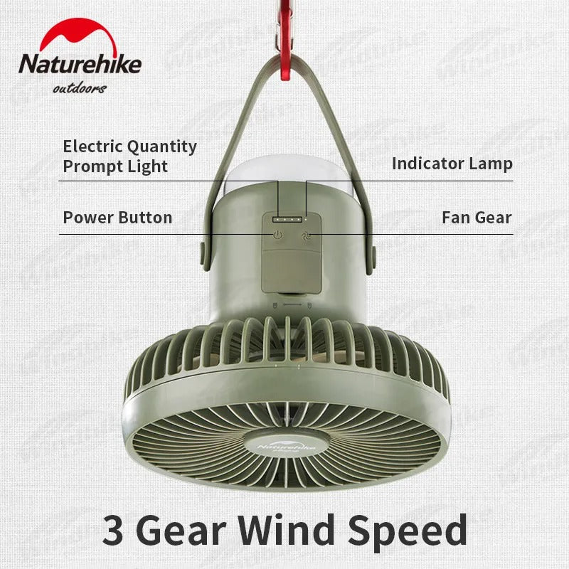 Naturehike Multifunctional Rechargeable Camping Fan With Tripod