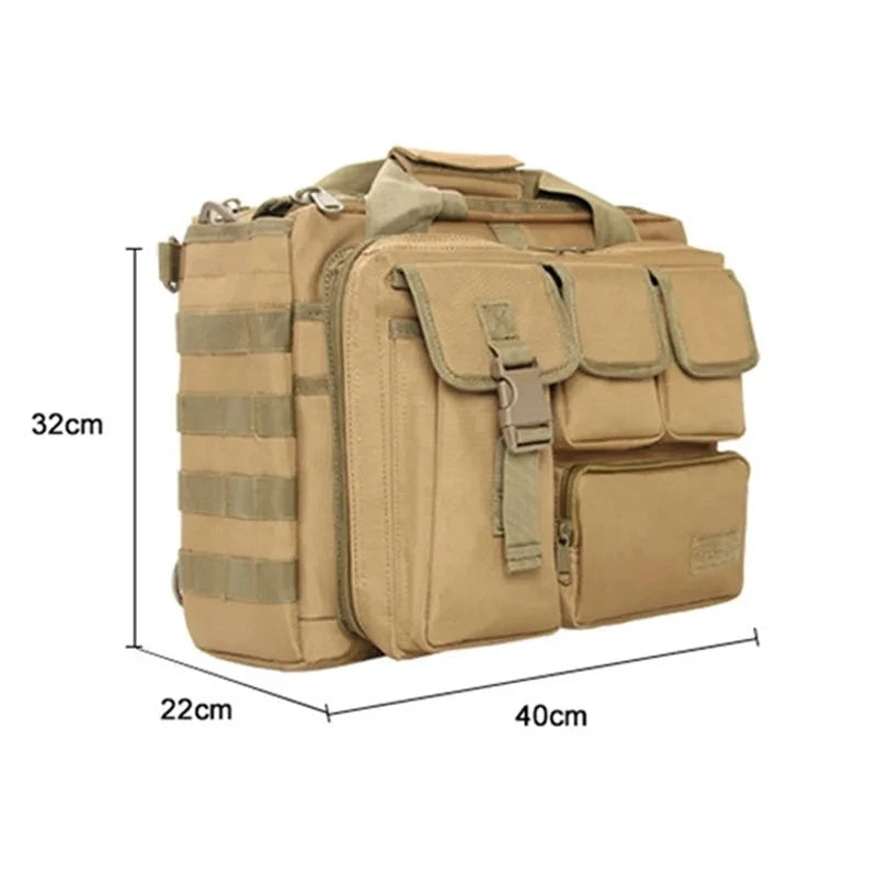 Tactical Multifunction Backpack Nylon Messenger Shoulder Bag Laptop Handbag