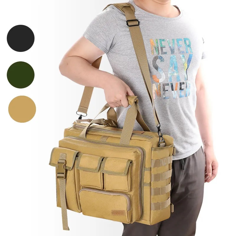 Tactical Multifunction Backpack Nylon Messenger Shoulder Bag Laptop Handbag