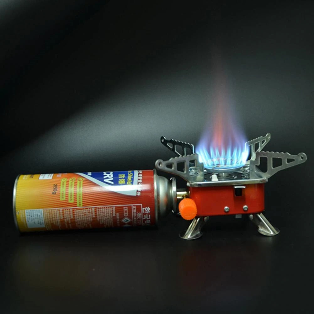 Small Portable Folding Gas Stove Camping Hiking Picnic Burner With Butane