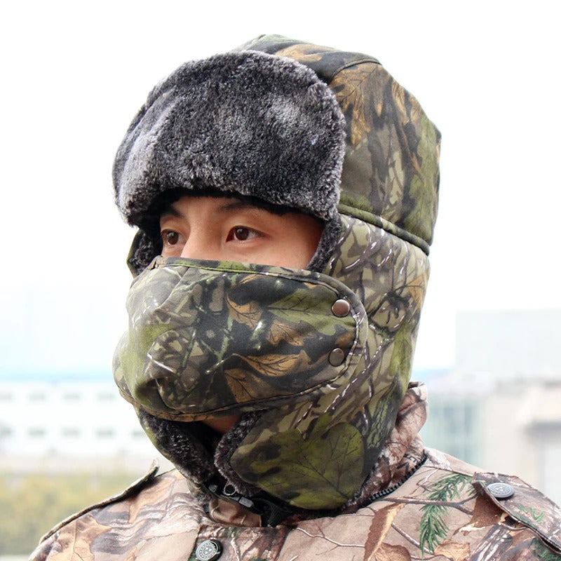 Camouflage Winter Snow Warm Cap
