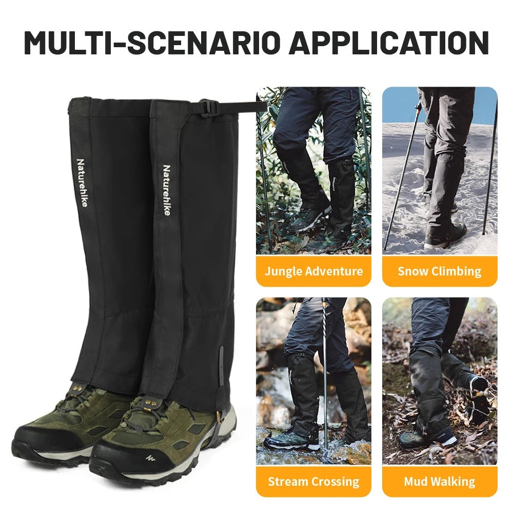Naturehike Waterproof Windproof Nylon Leg Gaiters For Hiking Skiing Snow