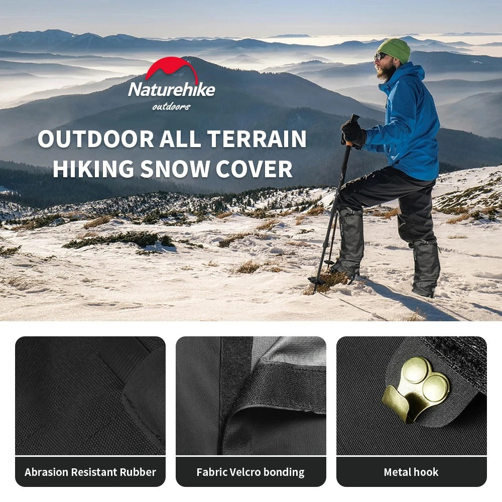 Naturehike Waterproof Windproof Nylon Leg Gaiters For Hiking Skiing Snow